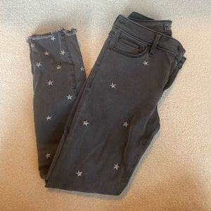 Grey Abercrombie Jeans with star embroidery